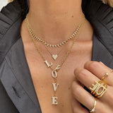 Ruby & Diamond Heart Necklace