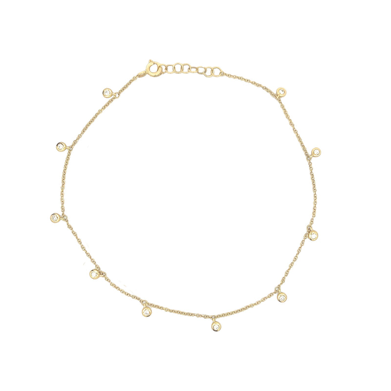 Diamond Dangle Anklet