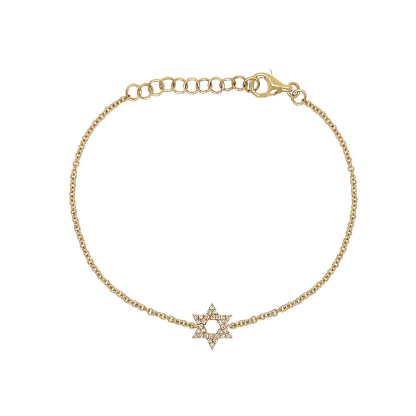 Diamond Star of David Bracelet