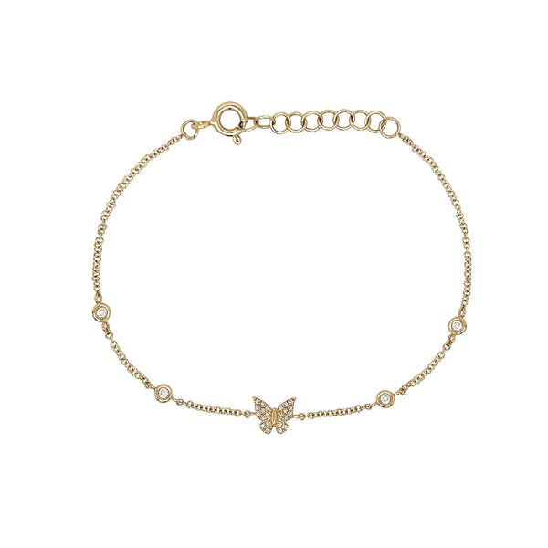 Diamond Butterfly Bracelet