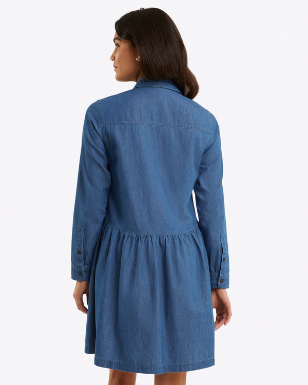Sheena Shirtdress in Chambray