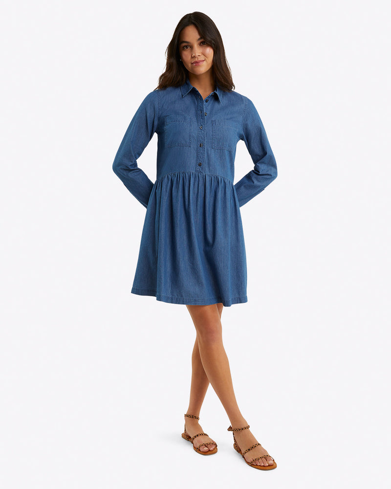 Sheena Shirtdress in Chambray