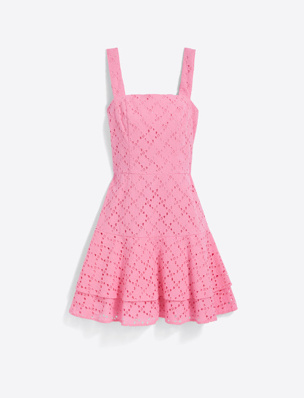 Ashland Sleeveless Mini Dress in Eyelet
