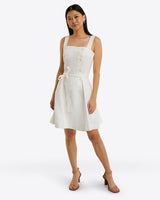 Kylie Love Circle Mini Dress in Linen