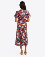 Julianne Midi Dress in Stretch Poplin