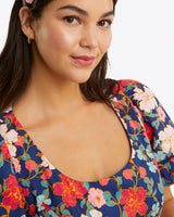 Julianne Midi Dress in Stretch Poplin