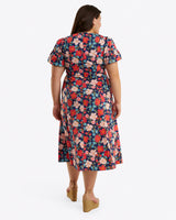 Julianne Midi Dress in Stretch Poplin