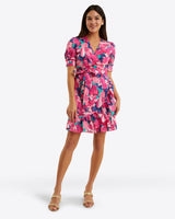 Reba Wrap Dress in Shadow Stripe