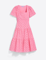 Caitlyn Midi Dress in Eyelet