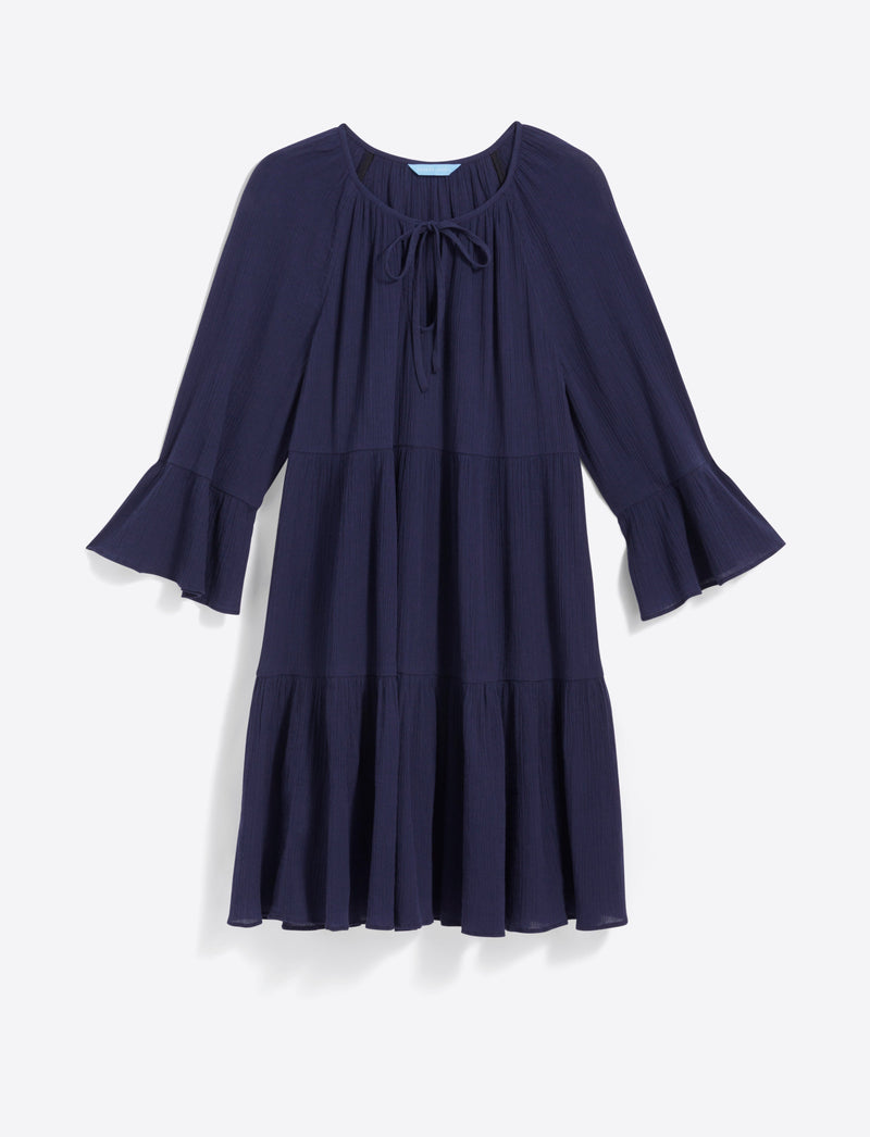 Crinkle Cotton Tiered Coverup