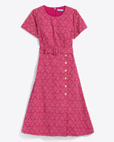 Charlotte Wrap Dress in Textured Stripe