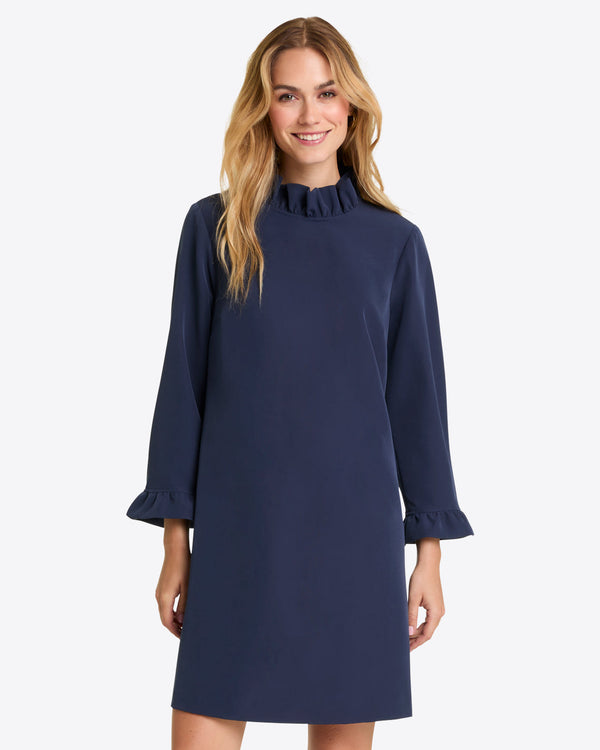 Lindsay Shift Mini Dress in Crepe