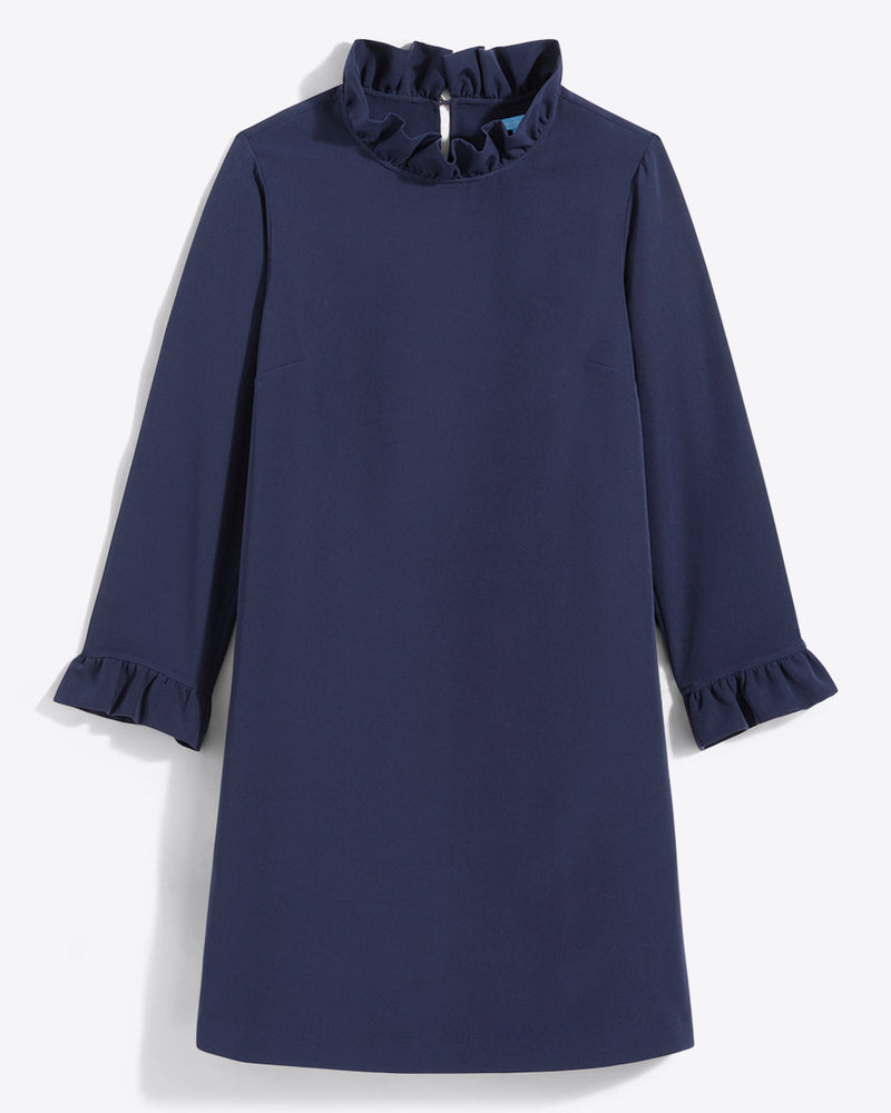 Lindsay Shift Mini Dress in Crepe