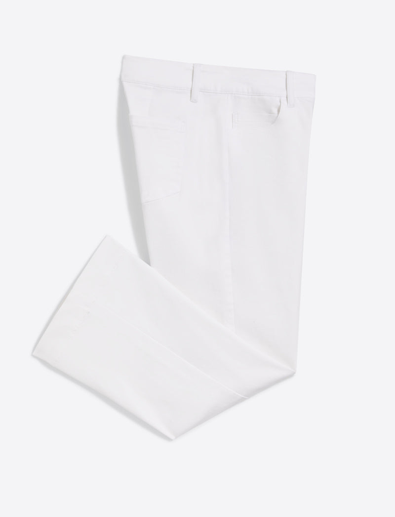 Wide Leg Jeans in White Denim