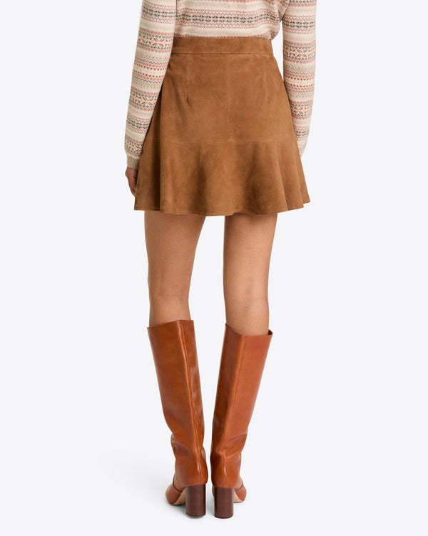 Flutter Skirt in Suede