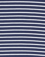 Mock Neck Puff Sleeve Top in Navy