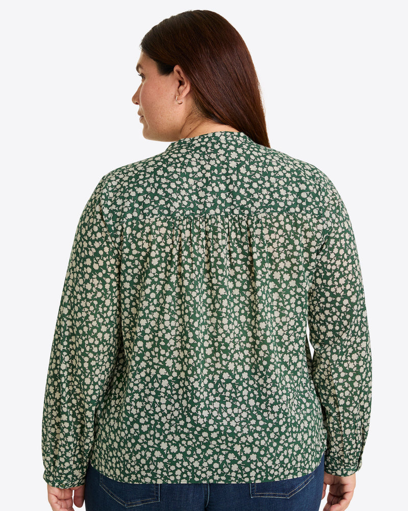 Evangaline Long Sleeve Top in Gauzy Cotton