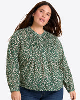 Evangaline Long Sleeve Top in Gauzy Cotton