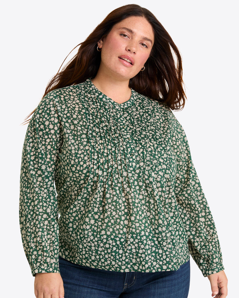 Evangaline Long Sleeve Top in Gauzy Cotton