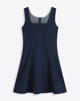 Millie Scoop Neck Mini Dress in Denim