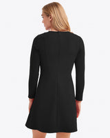 Long-Sleeve Sadie Shift Dress in Ponte