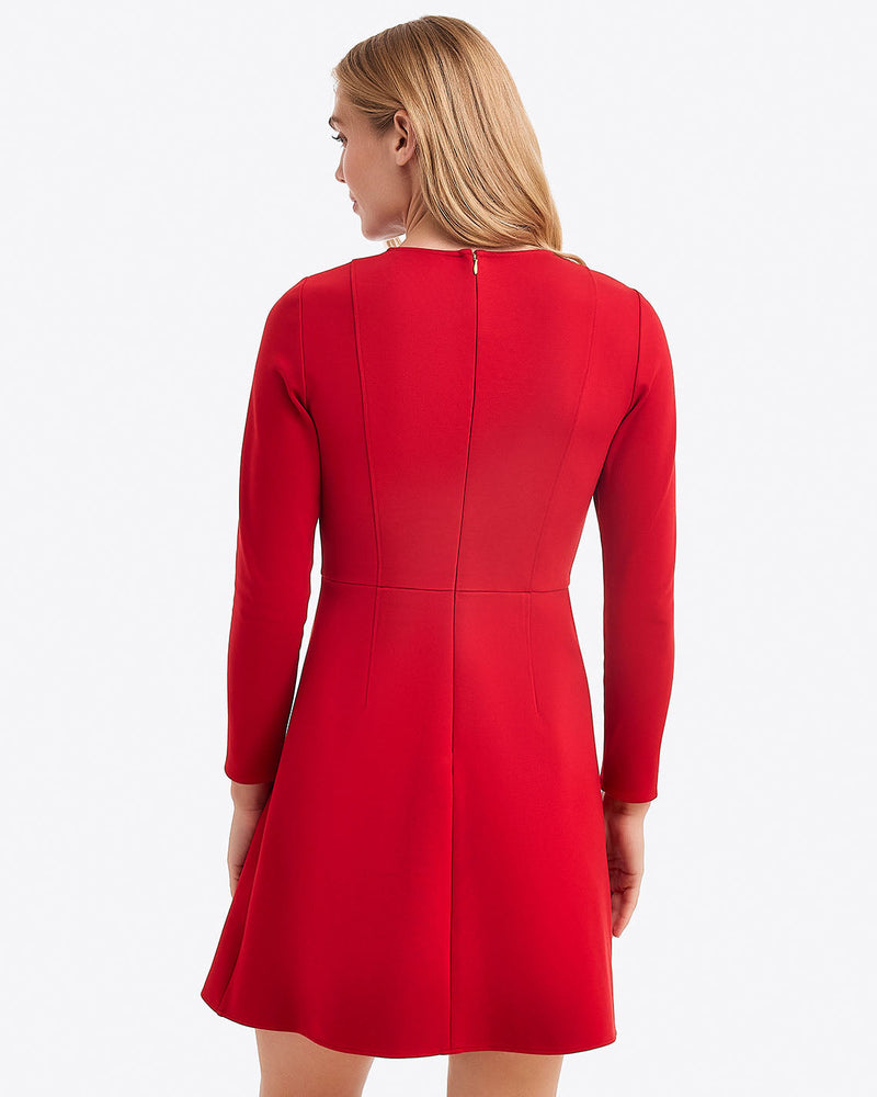 Long-Sleeve Sadie Shift Dress in Ponte