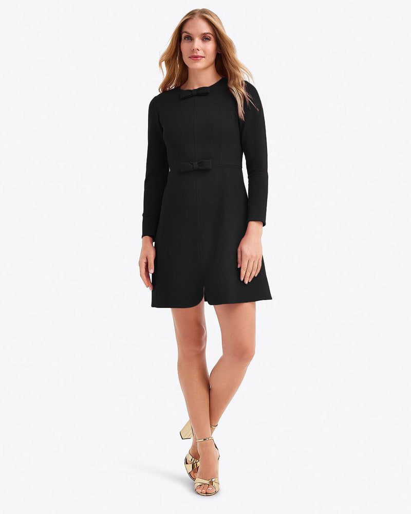 Long-Sleeve Sadie Shift Dress in Ponte
