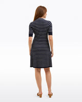 Judy Striped Knit Dress in Navy Stripe