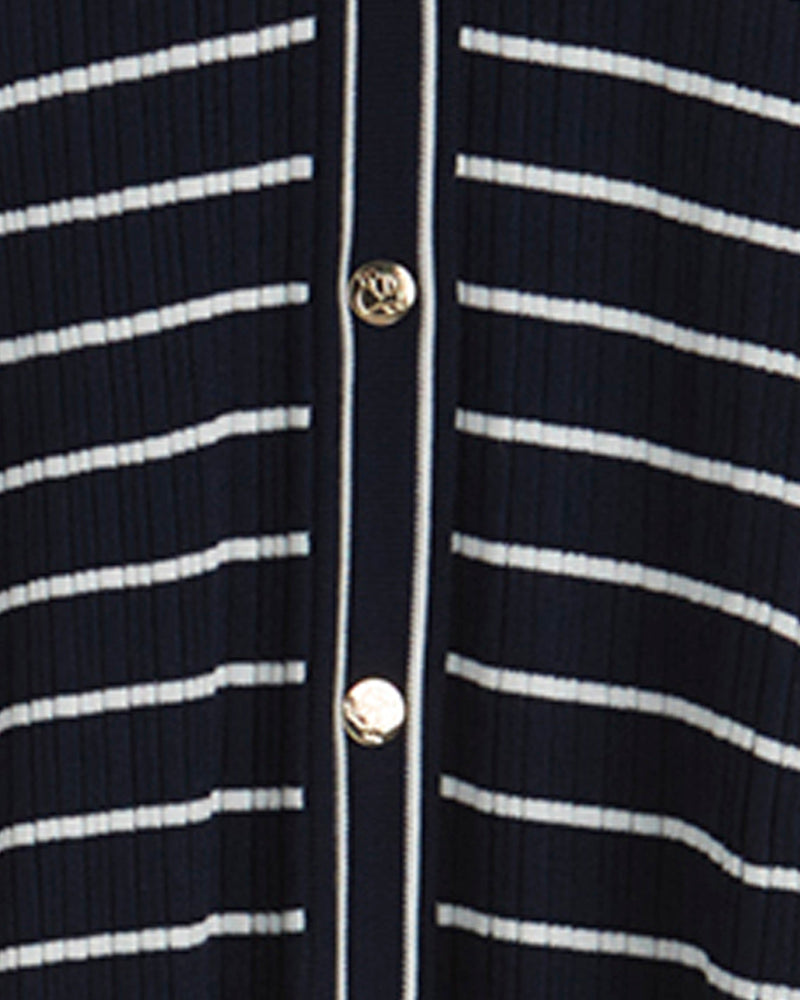 Judy Striped Knit Dress in Navy Stripe