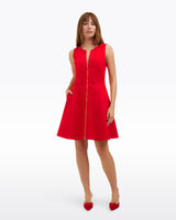 Sleeveless Mae Love Circle Dress in Red
