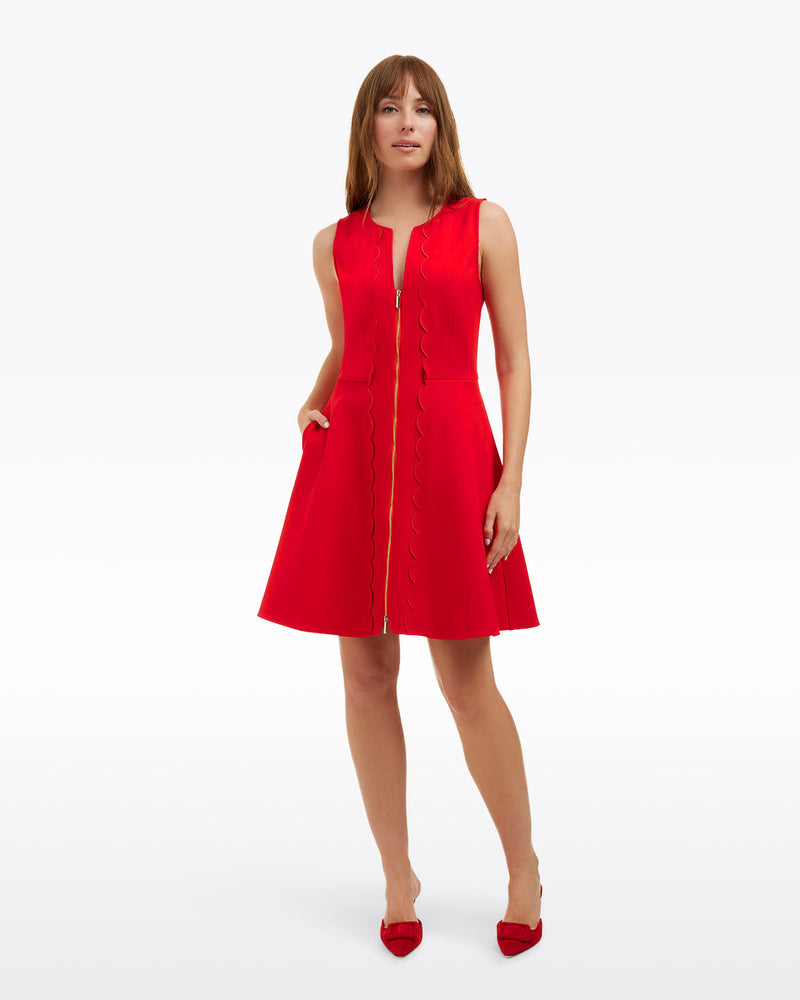 Sleeveless Mae Love Circle Dress in Red