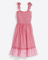 Taylor Smocked Dress in Pink Gingham
