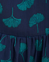 Long Sleeve Belted Dress in Ginko Leaf