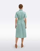 Jordan Green Stripe Midi Dress