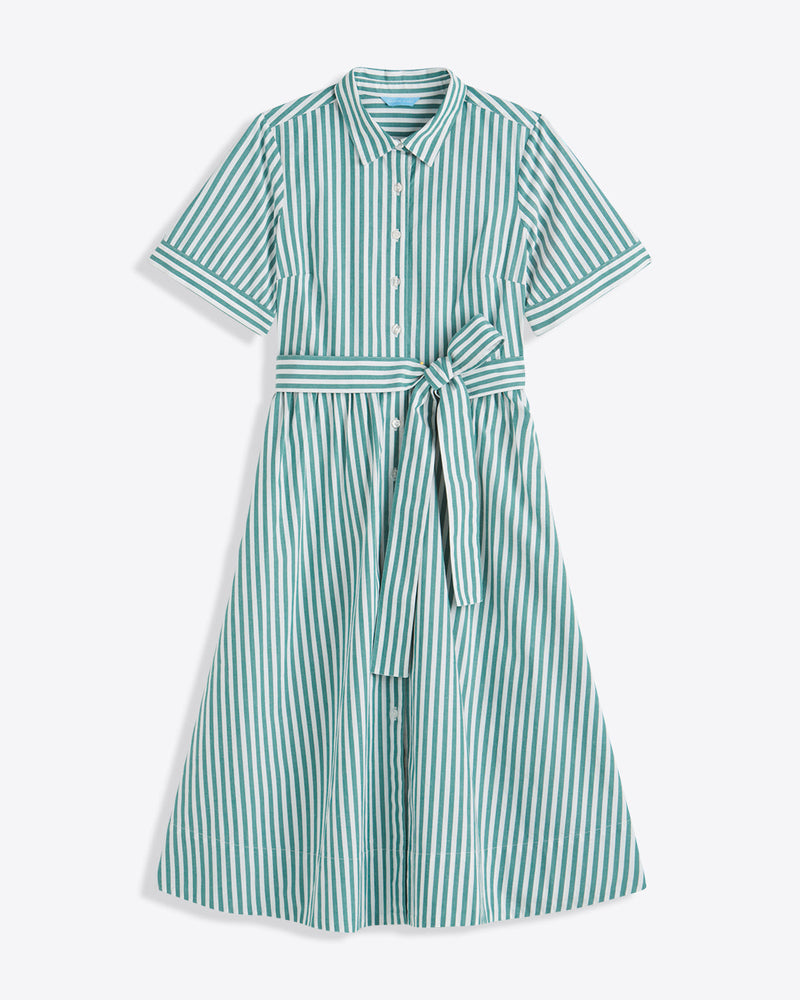 Jordan Green Stripe Midi Dress