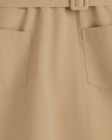 Tatum Midi Shirtdress in Croissant