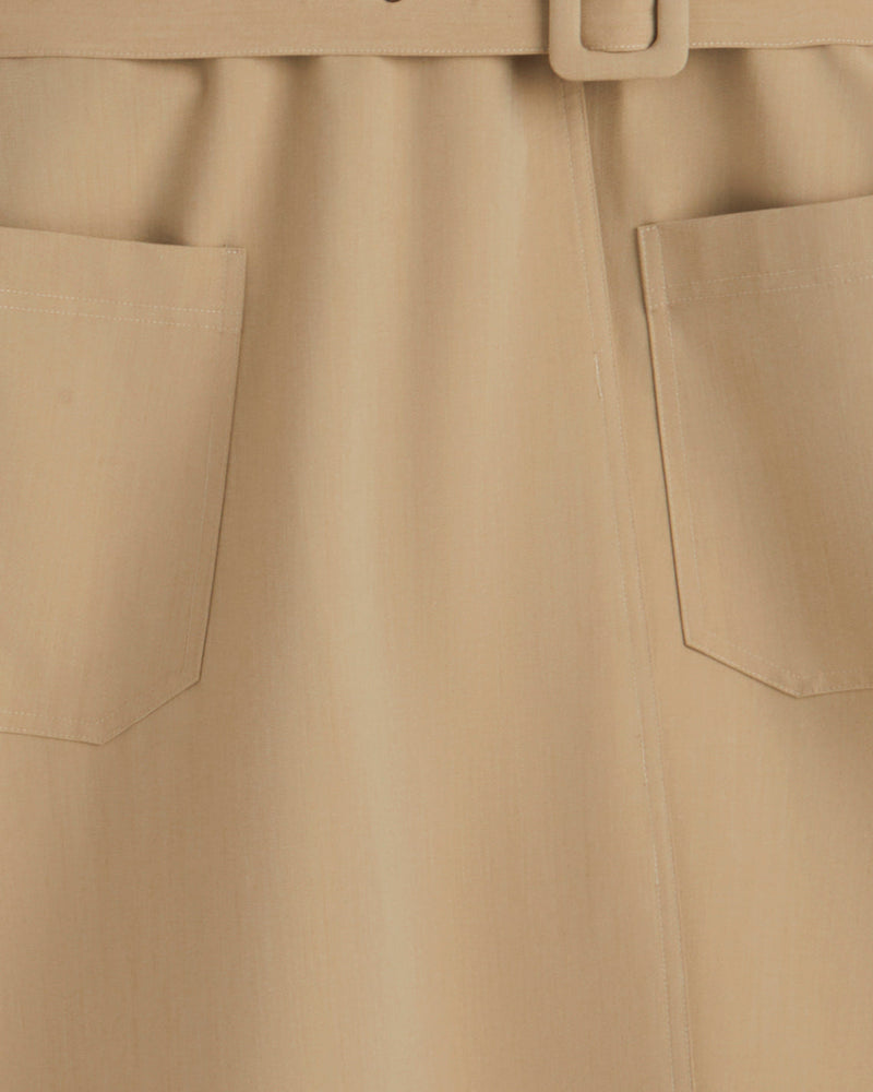 Tatum Midi Shirtdress in Croissant