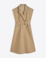 Tatum Midi Shirtdress in Croissant