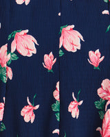 Elaine V-Neck Mini Dress in Magnolia Buds