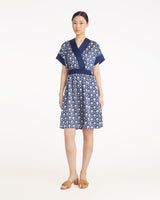 Colleen Short Sleeve Wrap Dress in Clover Field