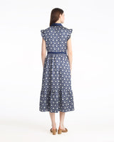 Emmylou Sleeveless Midi Shirtdress in Clover Field