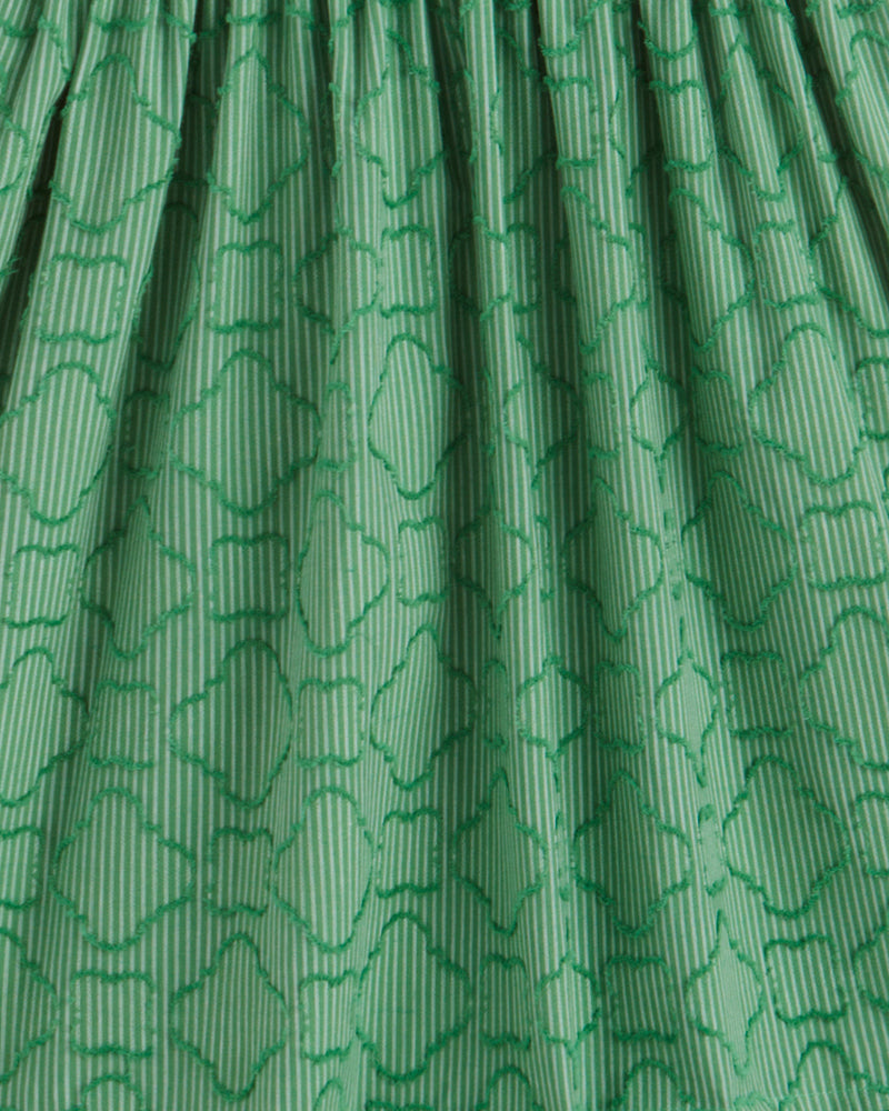 Hollie Midi Dress in Textured Stripe
