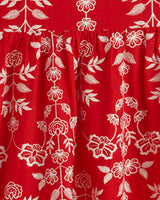Simone Embroidered Mini Dress in Red Floral Embroidery
