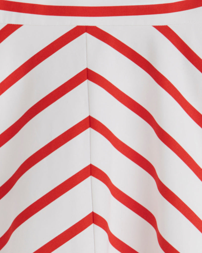 Zoe Love Circle Dress in Red Wentworth Stripe