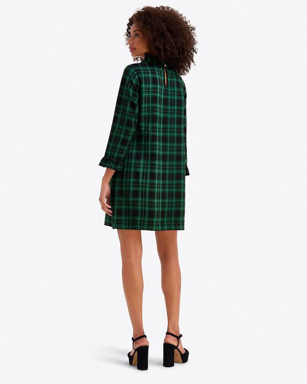Lindsay Shift Dress in Blackwatch Plaid