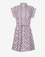 Phoebe Mini Shirtdress in Dotted Stripes Jacquard