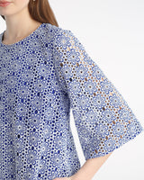 Carolyn Bell Sleeve Mini Dress in Daisy Lace