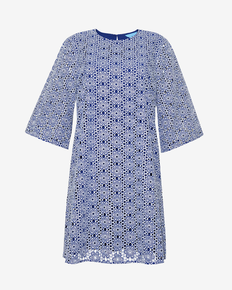Carolyn Bell Sleeve Mini Dress in Daisy Lace