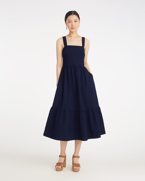 Blake Midi Dress in Seersucker