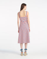 Angela Love Circle Midi Dress in Americana Stripes